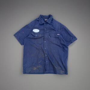 Vintage Dickies Button Up Shirt Men’s Workwear Short Sleeve Classic Streetwear